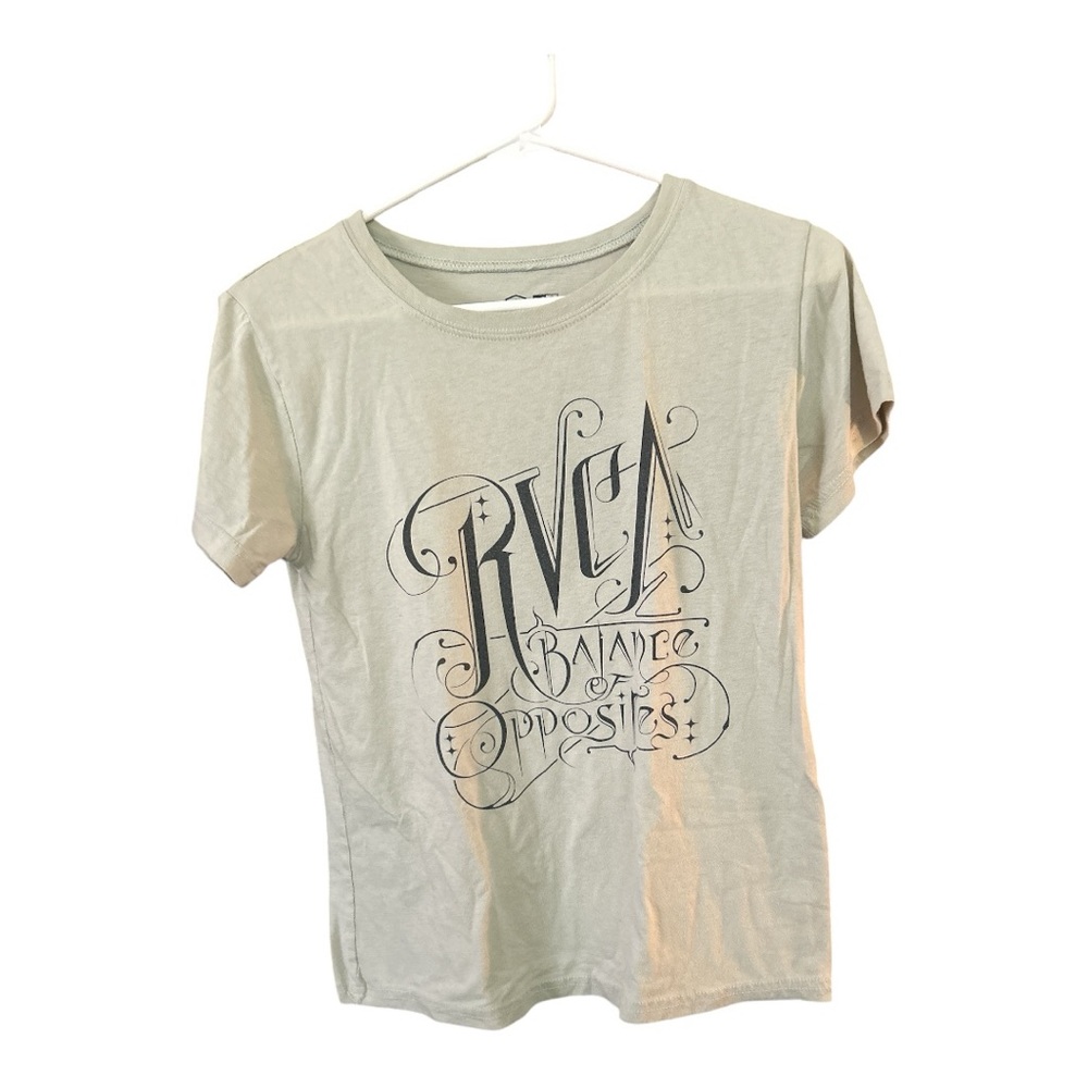 RVCA Light Green Short Sleeve Graphic Tee